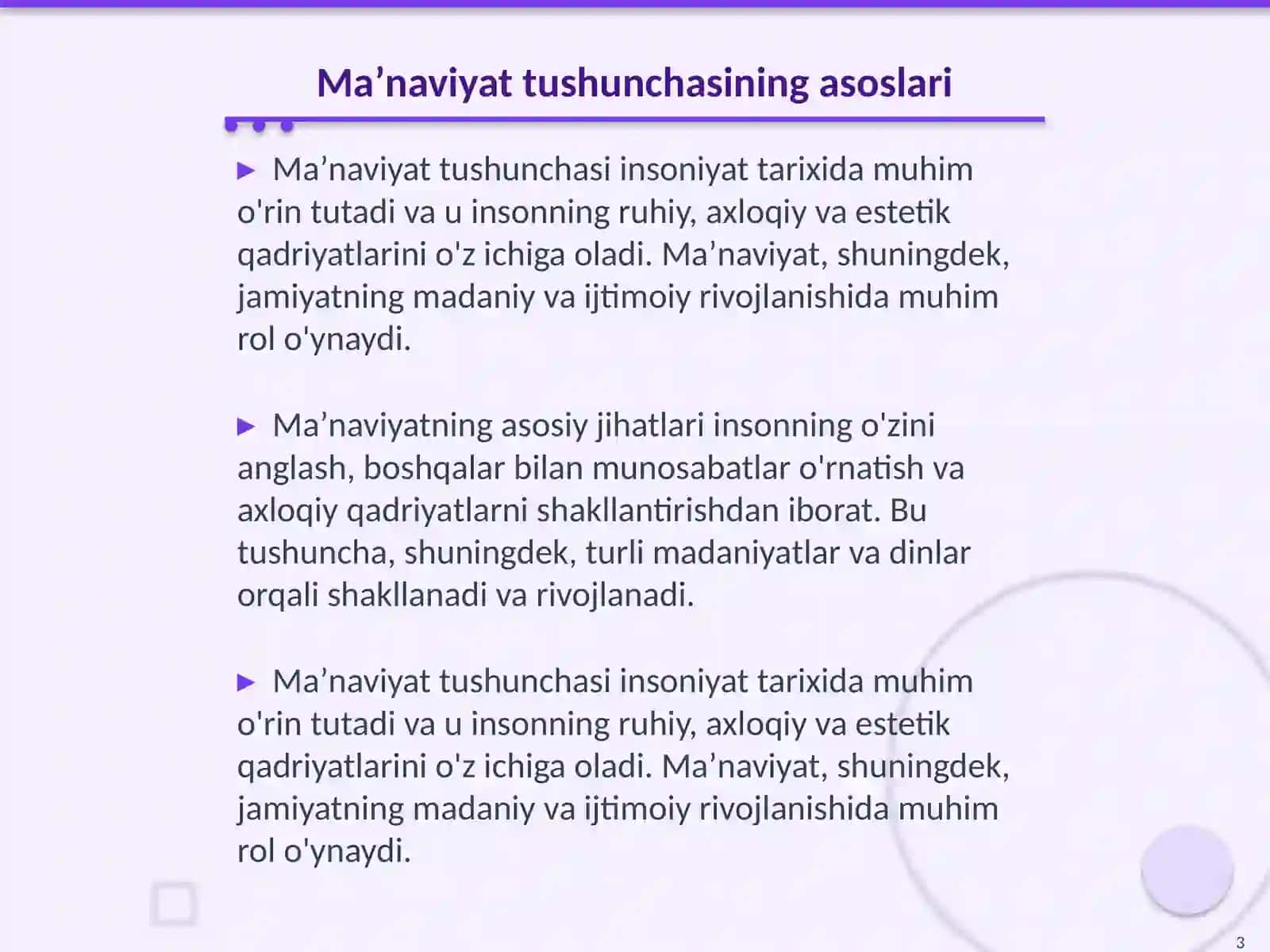 Maʼnaviyat vujudga kelishi va dastlabki rivojlanish davri 3