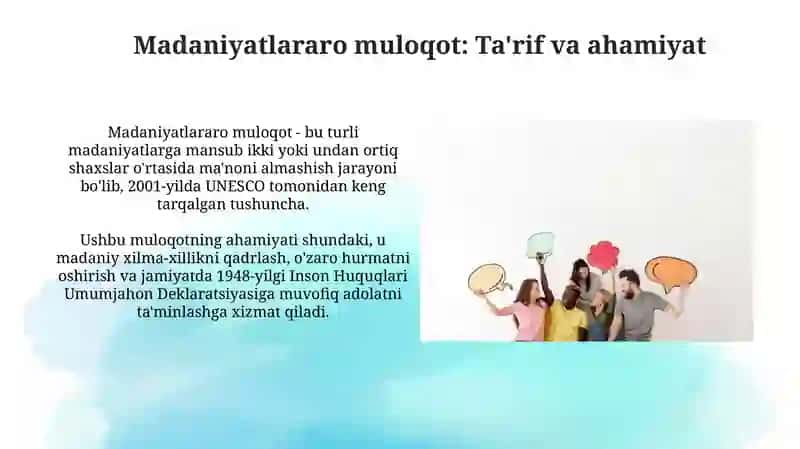 Madaniyatlararo muloqot 3