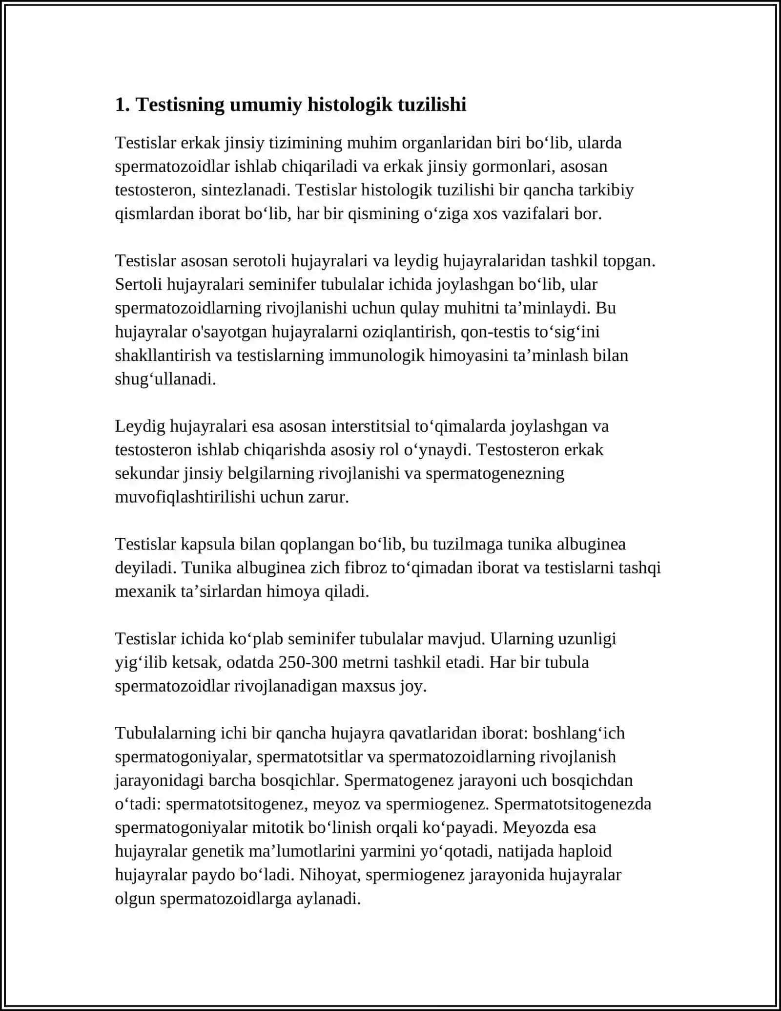ERKAKLAR JINSIY AʼZOSI GISTOLOGIYASI 3