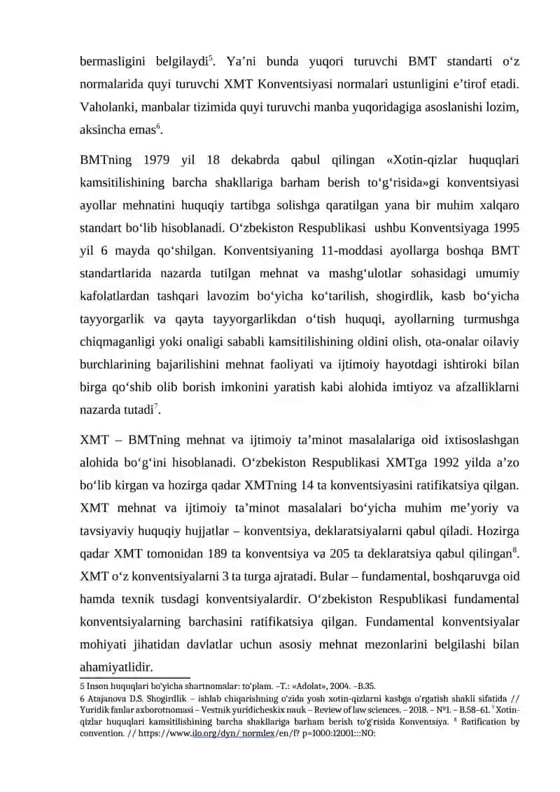 AYOLLARNI VA OILAVIY VAZIFALARNI BAJARISH BILAN MASHG‘UL SHAXSLARNING MEHNATINI HUQUQIY JIHATDAN TARTIBGA SOLISHNING O‘ZIGA XOS XUSUSIYATLARI 3