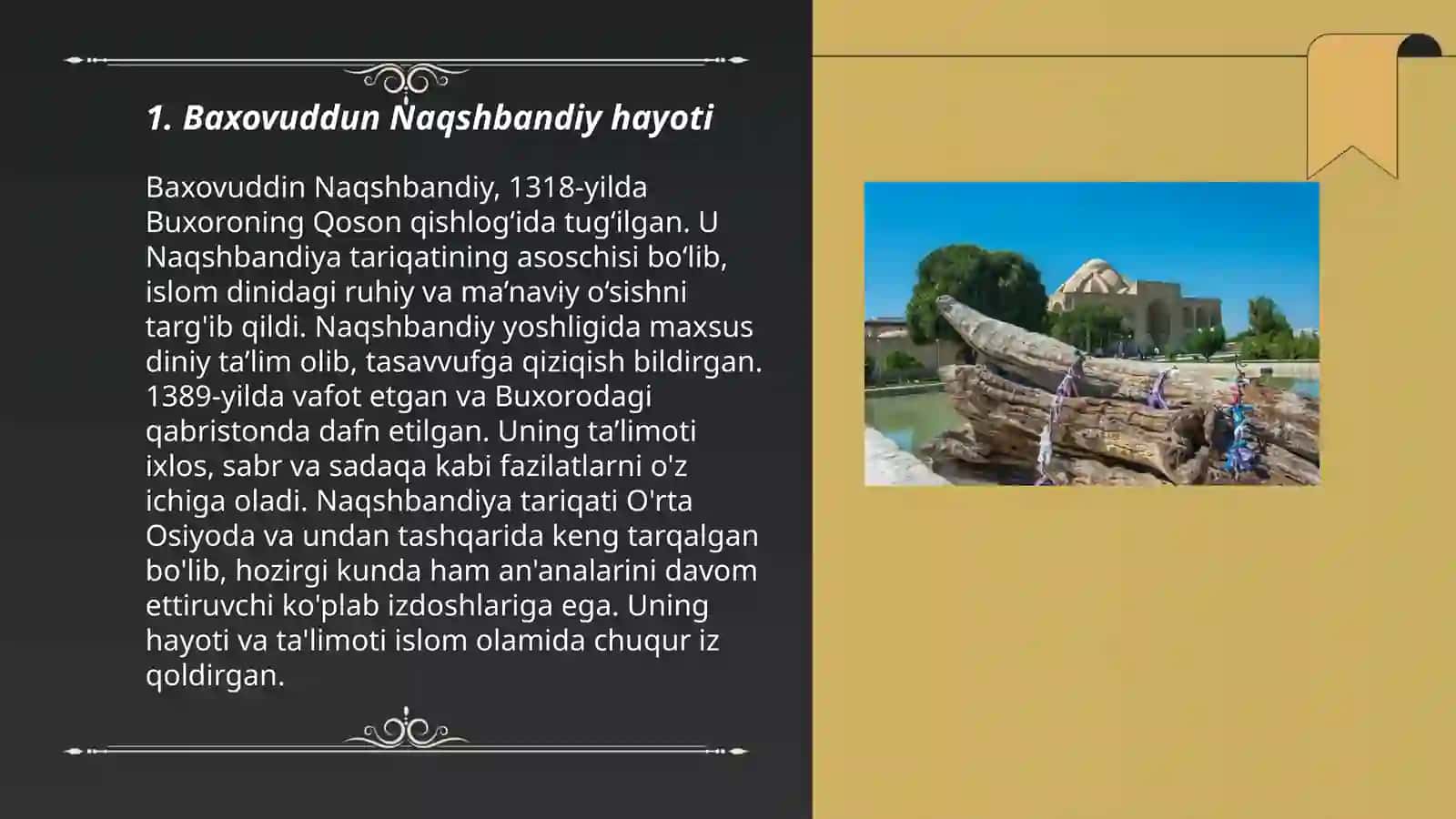 Baxovuddun Naqshbandiy, Naqshbandiylik tariqati 3
