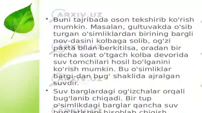 BARGLARDA SUV BUG‘LATISH JARAYONI 3