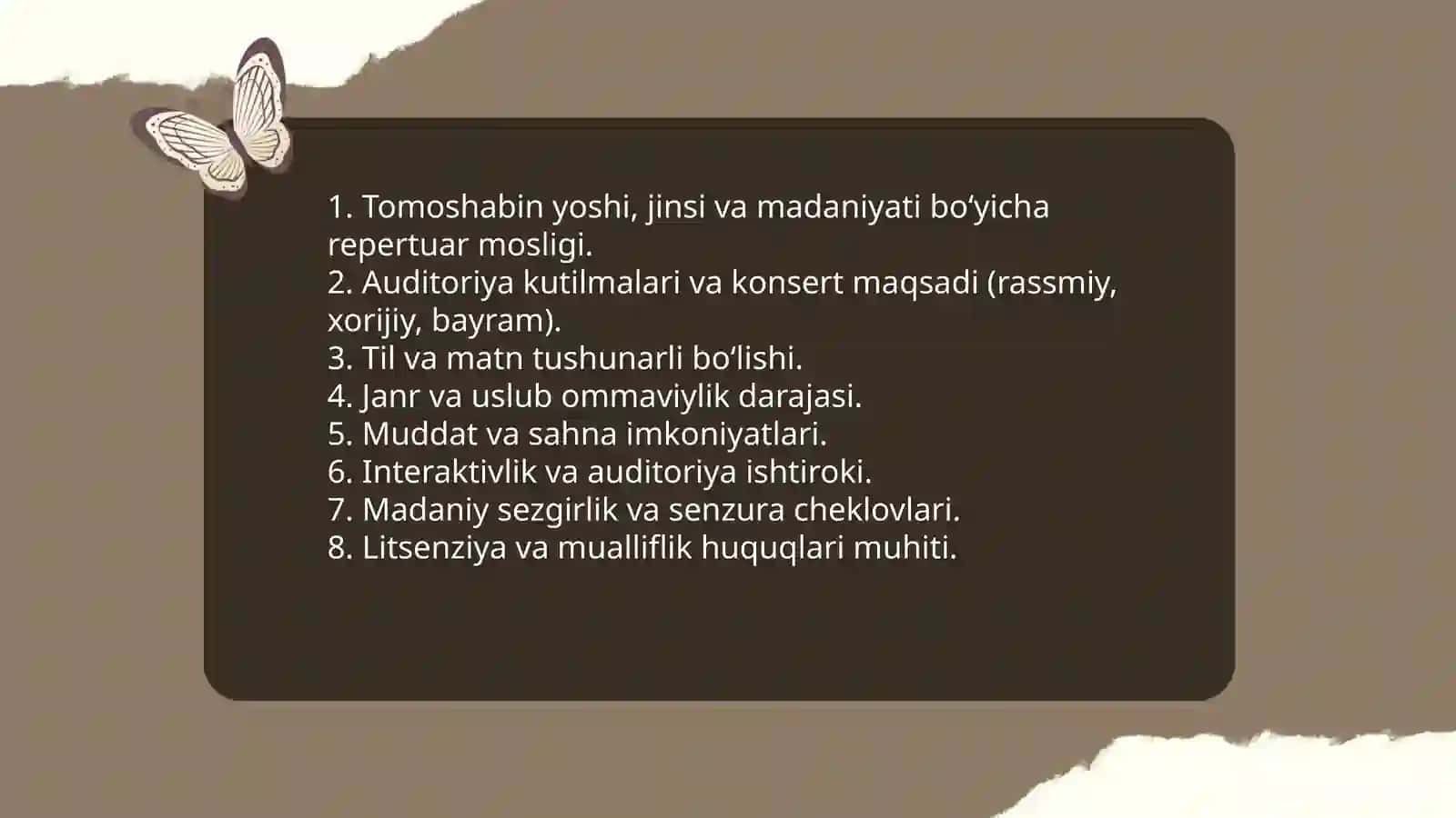 Musiqiy faoliyatlar uchun repertuar tanlash 3