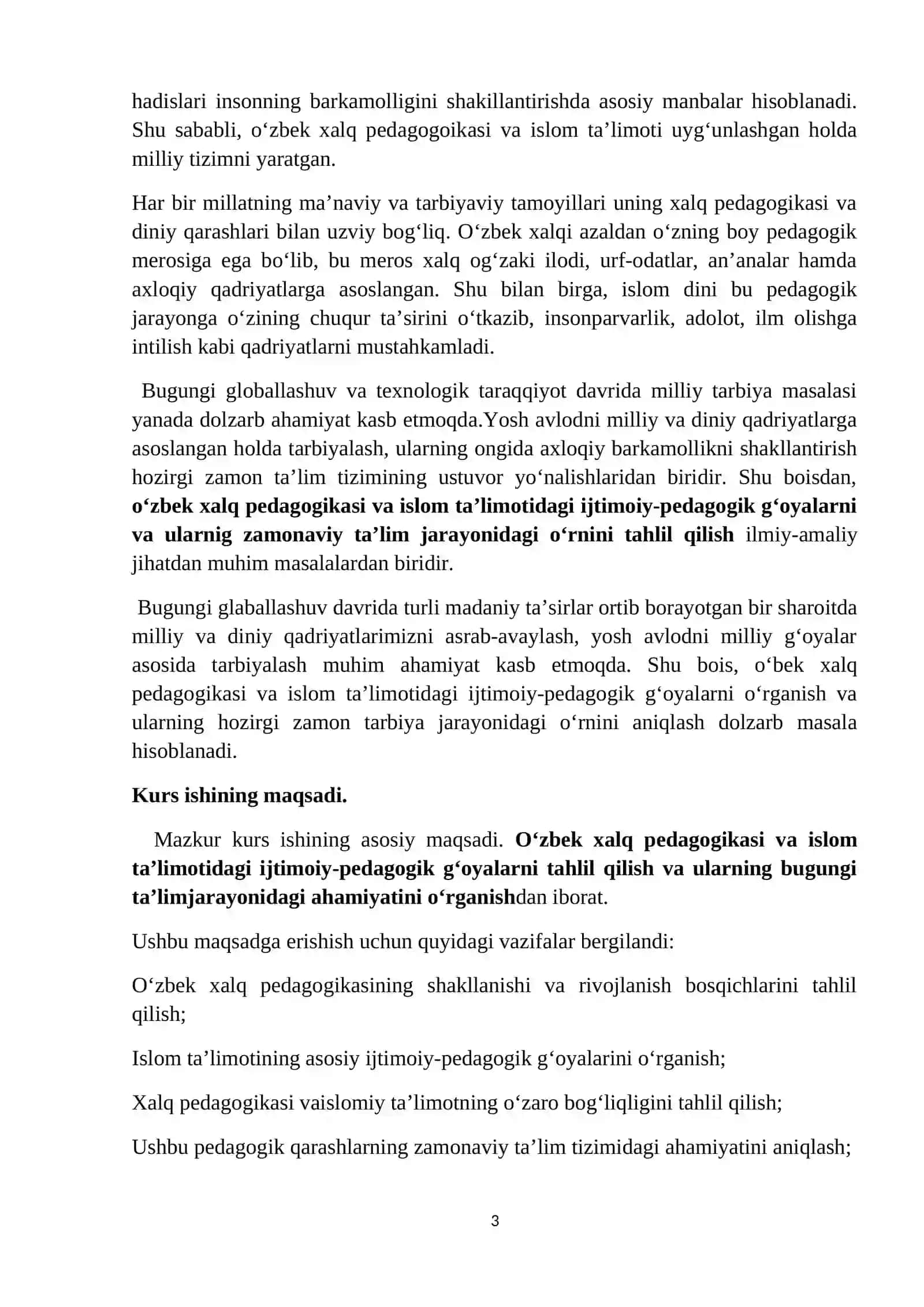 O‘ZBEK XALQ PEDAGOGIKASI VA ISLOM TA’LIMOTIDA IJTIMOIY-PEDAGOGIK G‘OYALAR 3
