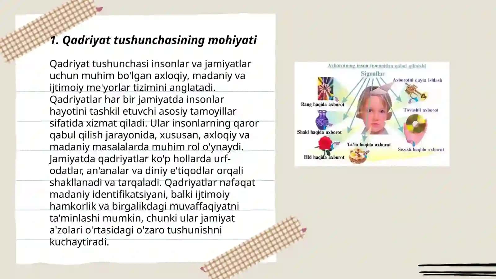 Qadriyat tushunchasining maʼnosi va uning tavsifi 3