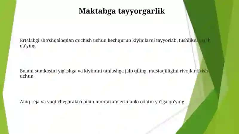 Bolani maktabga tayyorlashda oilaning umri 3