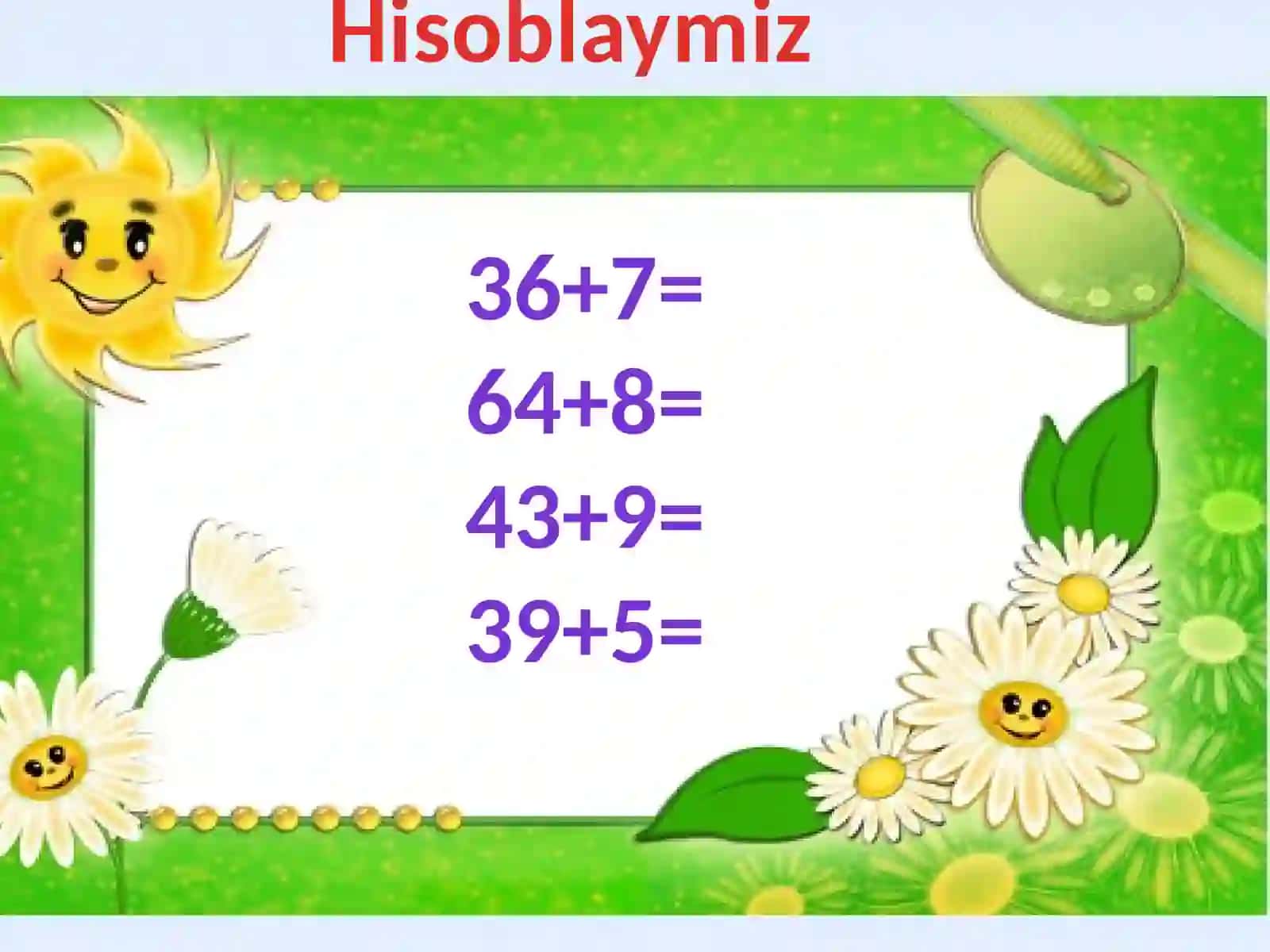 “100 ichida sonlarni xonadan o’tib qo’shish usullari ” mavzusi asosida dars taqdimoti 3