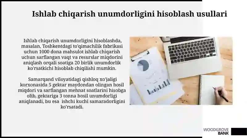 Korxonaning maxsuldorligini hisoblash 3