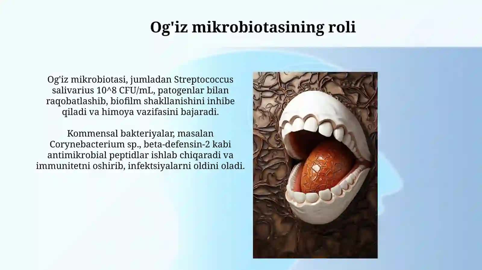 Og'iz boʻshlig'i shilliq qavatining himoya funksiyasining toʻqima va hujayramexanizmlari 3