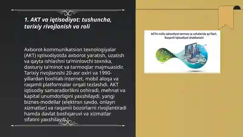 AKT va iqtisodiyot: tushuncha, tarixiy rivojlanish va roli 3