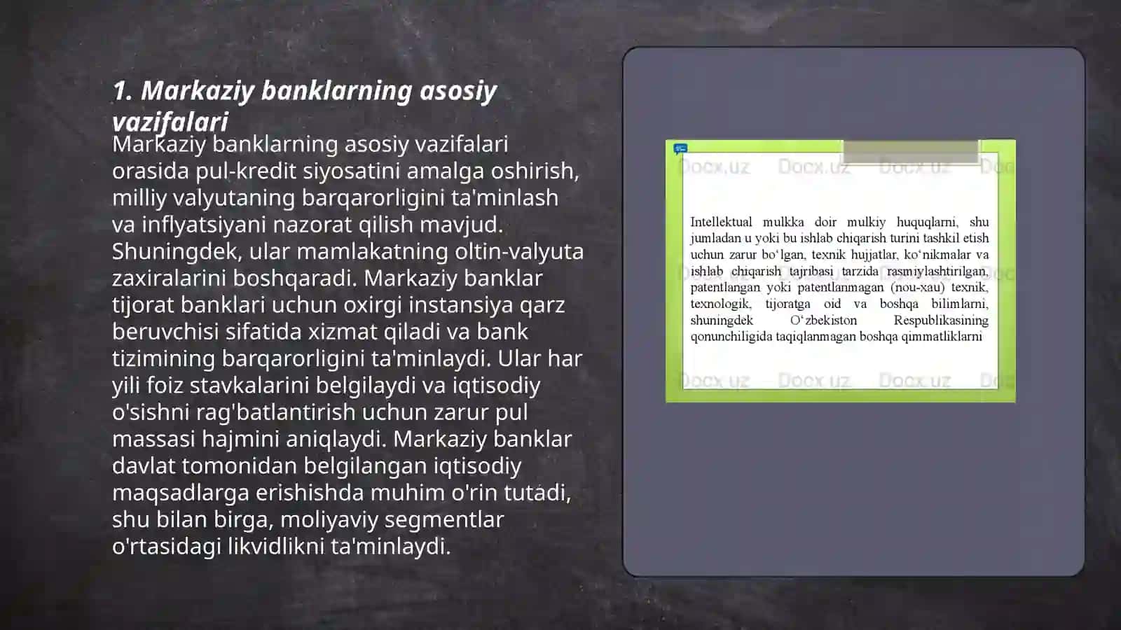 Markaziy banklarning global iqtisodiyotdagi roli 3
