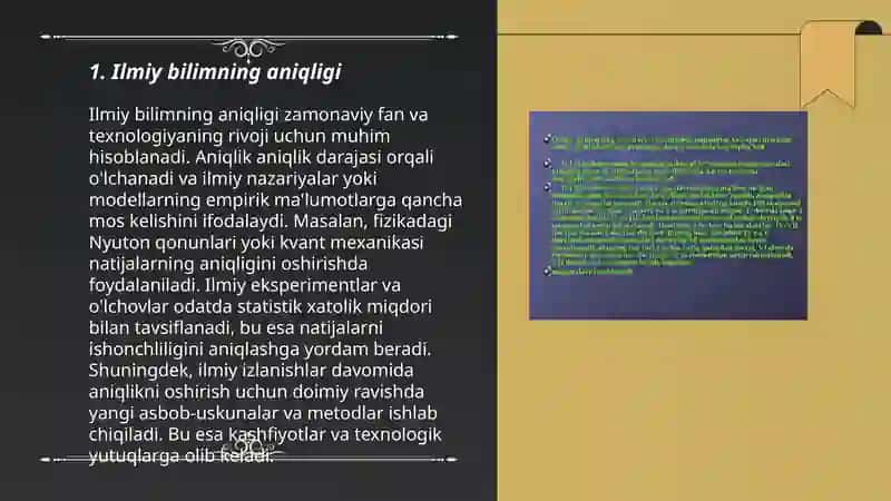 Ilmiy bilimning oʻziga xos xususiyatlari 3