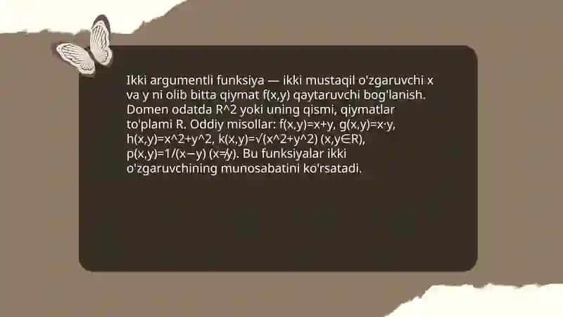 Ikki argumentli funksiyalar 3