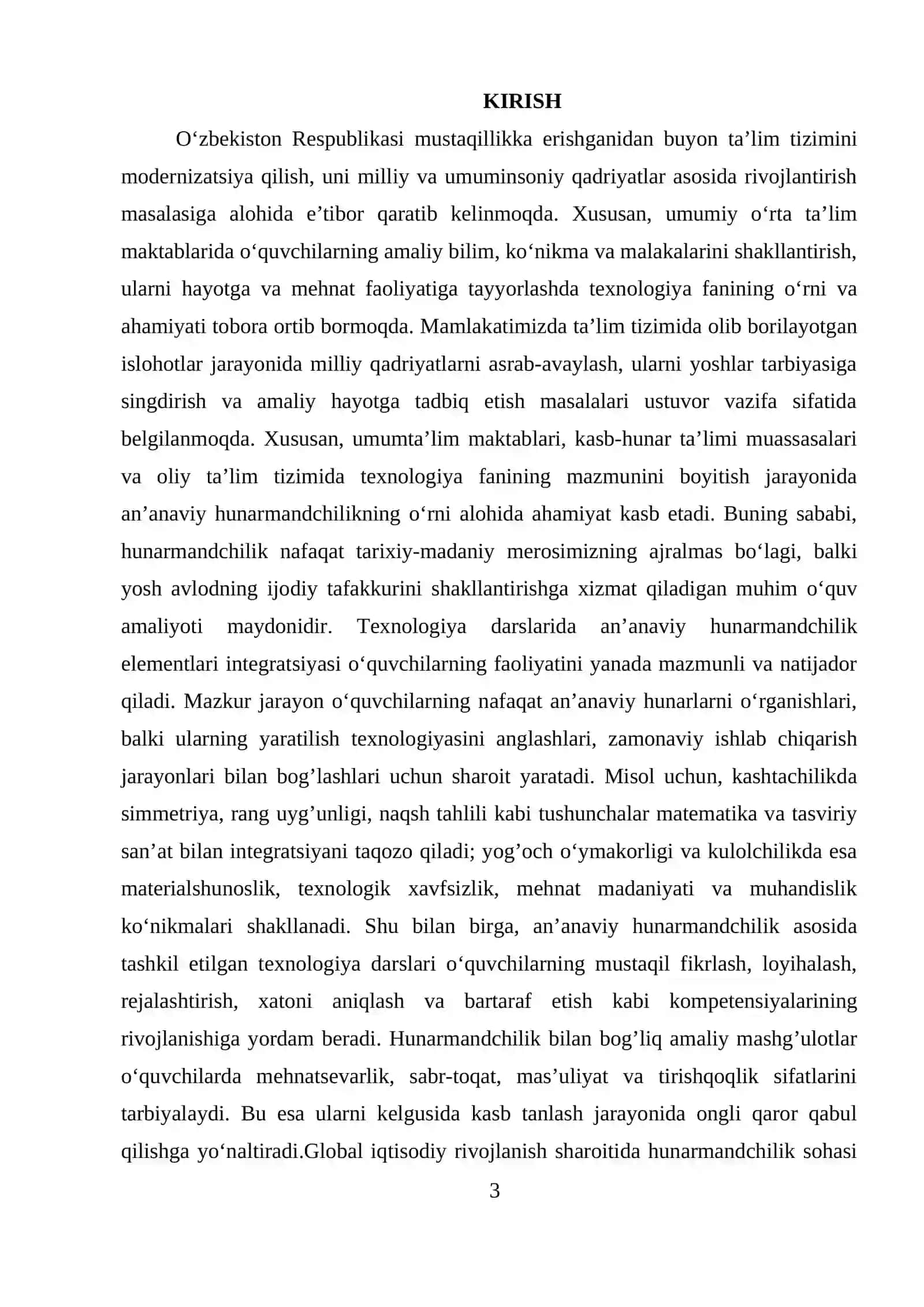 An’anaviy hunarmandchilikni texnologiya darslarida integratsiyalashning samarali yoʻllari 3