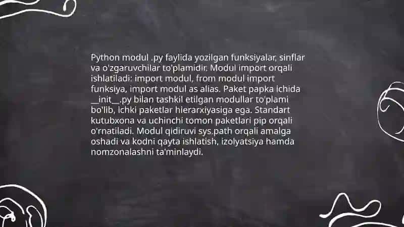 Python va modulli dasturlash 3