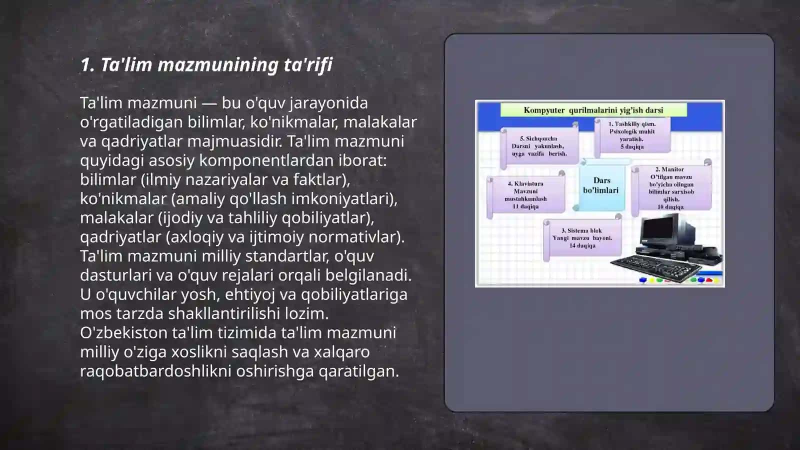 Ta'lim mazmunining belgilanishi va uning tarixiy xarakterini tahlil qilish 3