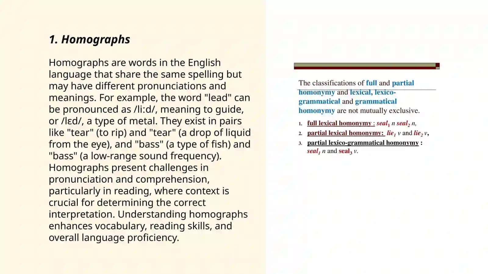 Homonyms 3