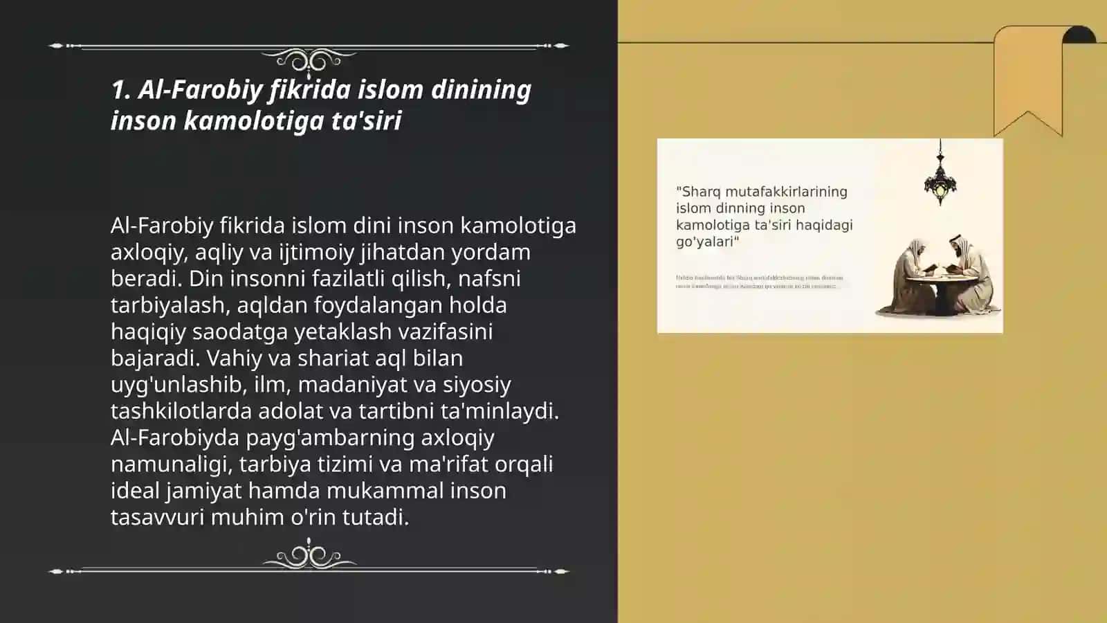 Al-Farobiy fikrida islom dinining inson kamolotiga ta'siri 3