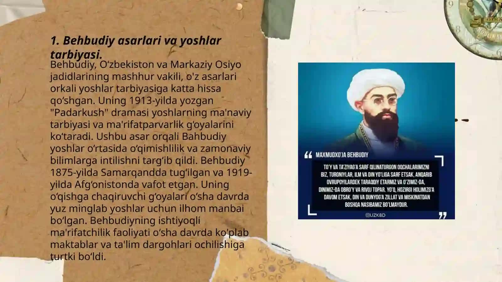 Yoshlarga murojaat va Muhtaram yoshlarga murojaat maqolalari tahlili 3