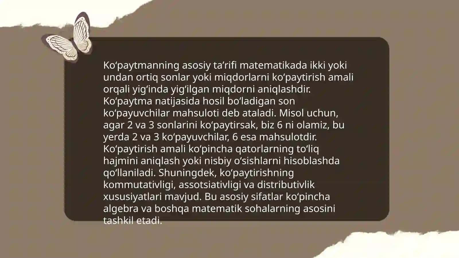 Koʻpaytmaning taʼrifi, uning mavjudligi va yagonaligi 3