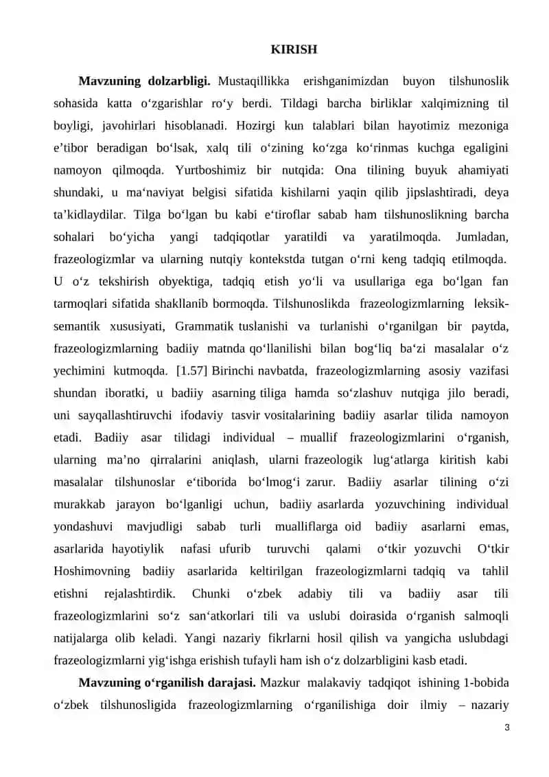 O‘ZBEK TILI FRAZEOLOGIYASI ILMINING SHAKLLANISHI VA TAKOMILLASHIVI 3