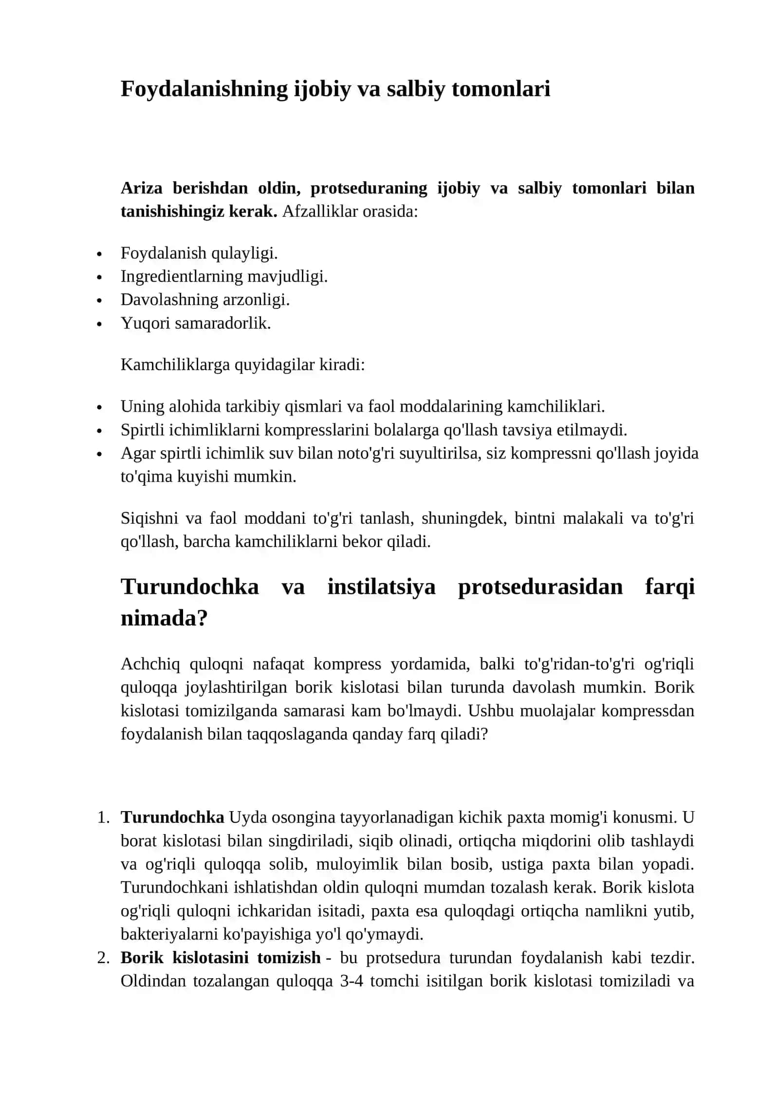 Sog'lig'ingizga g'amxo'rlik qilish: quloq uchun borik kislotasi kompressidan foydalanish - Dehqonchilik 3