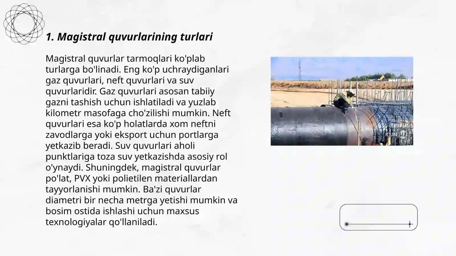 Magistral quvirlarni tasnifi 3