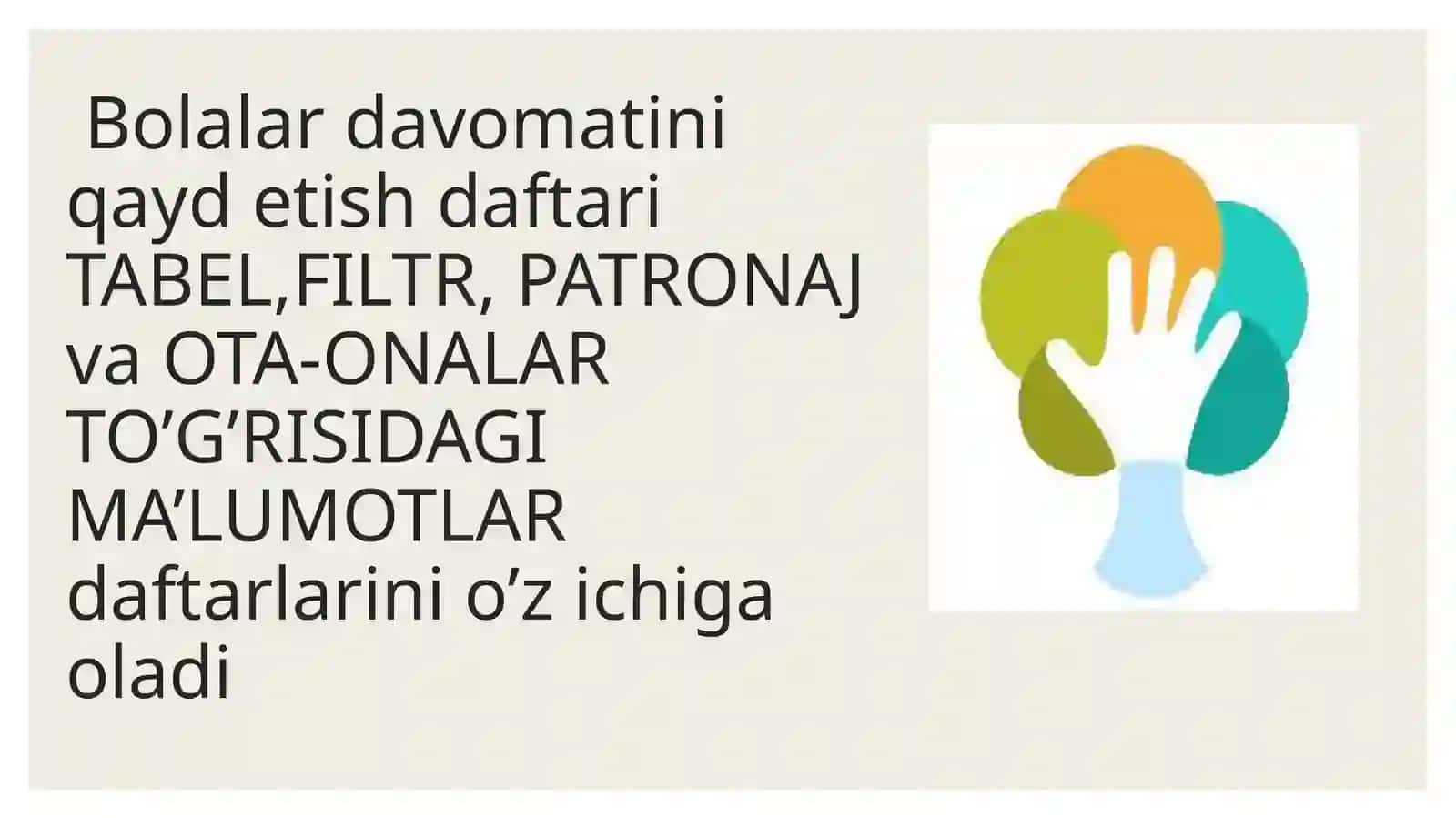 Davomatni qaydetish daftari 3