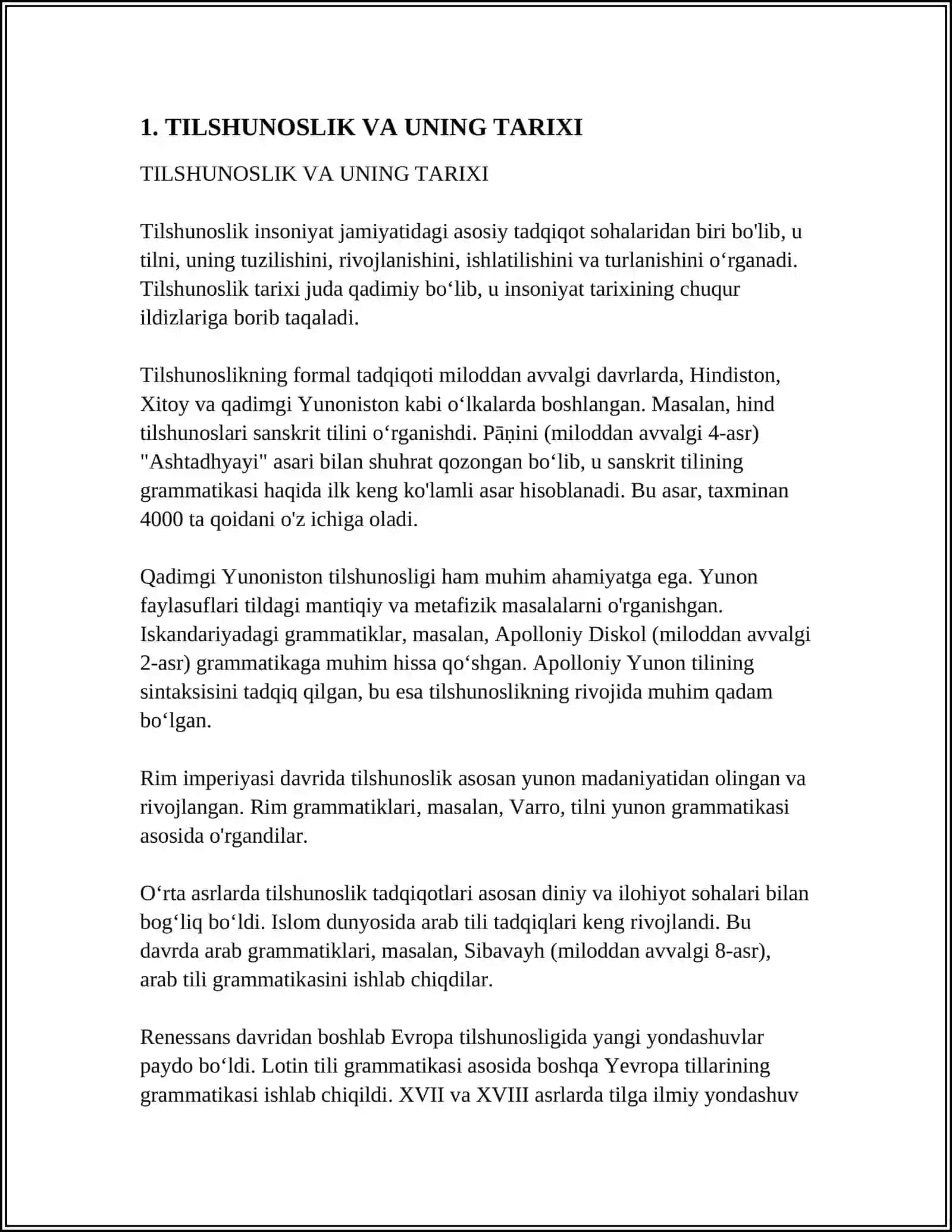 Tilshunoslik: Yozuv va uning korinishlari 3