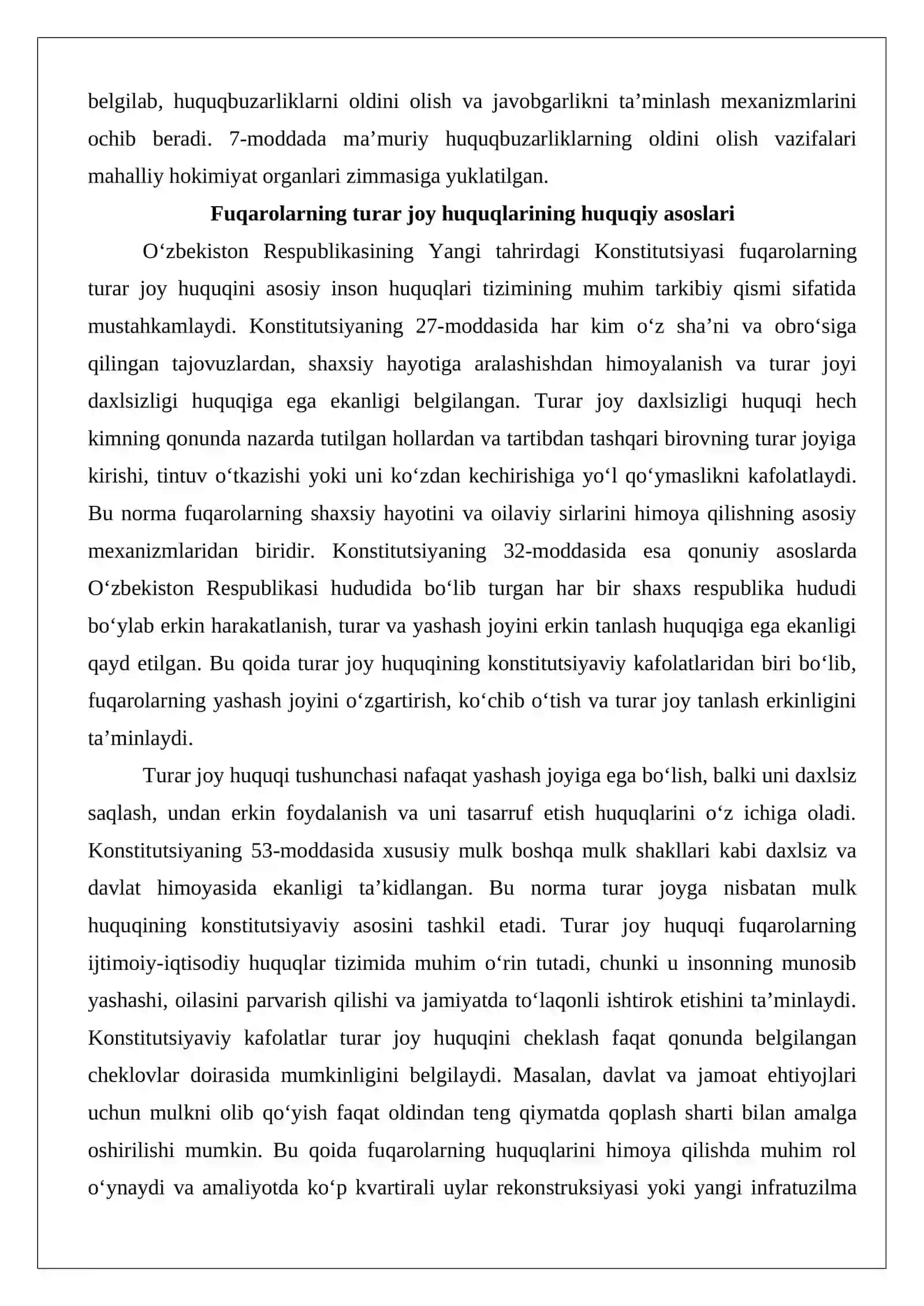 Fuqarolarning turar joy huquqlariga taalluqli, kommunal xizmat va obodonlashtirish sohasidagi ma’muriy huquqbuzarliklar tarkibi 3