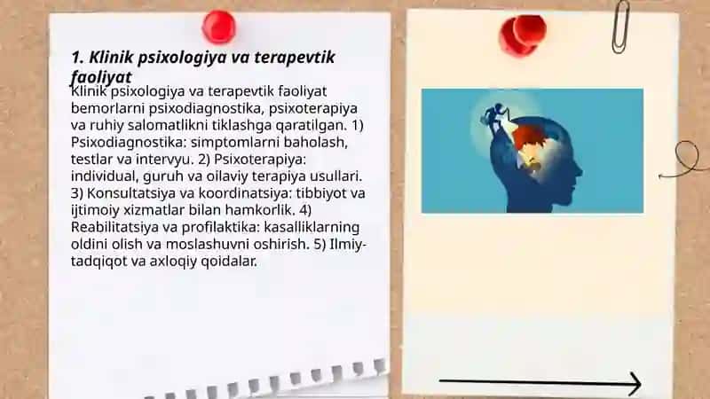 Psixologiya kasbi sifatida psixolaraning kasbiy faoliyat turlari 3