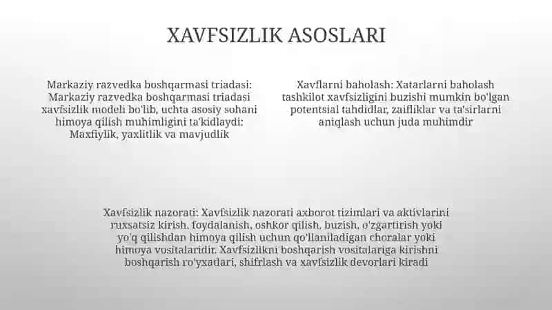 Axborot Xavfsizligi 3