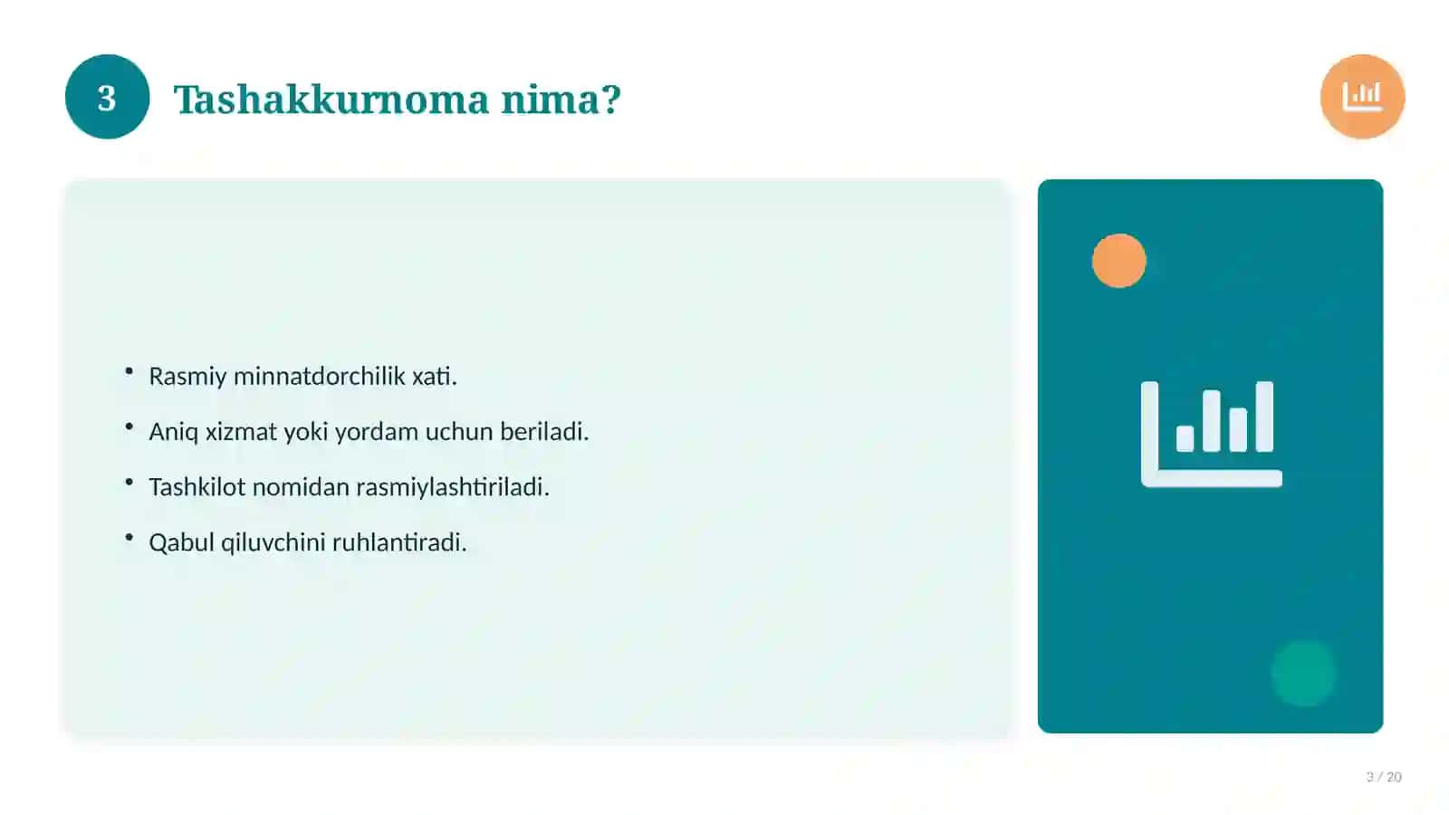 Tashakkurnoma: rasmiy ish uslubida 3