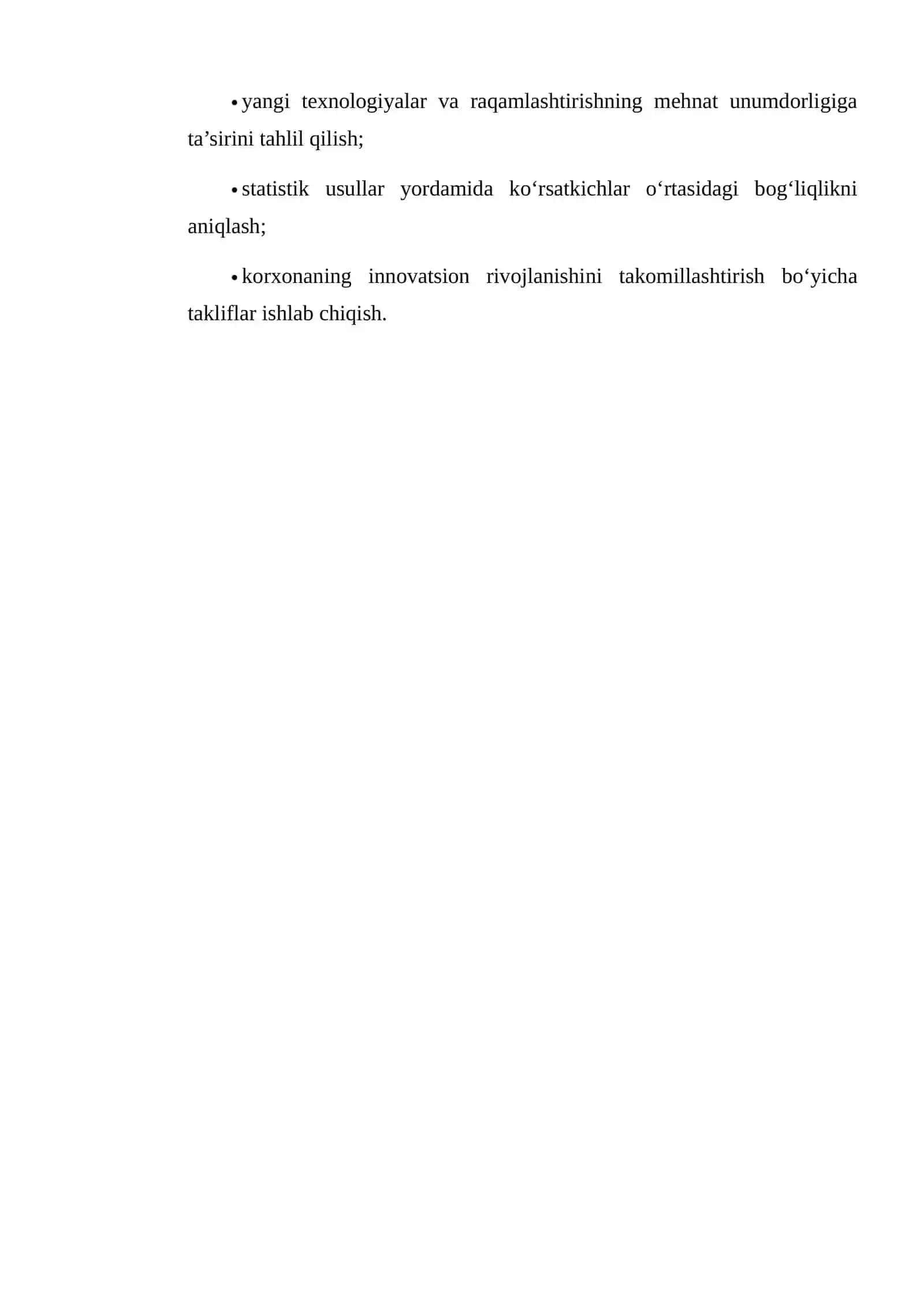 Korxonaning Innovatsion Faoliyati va Raqobatbardoshligini Baholash 3