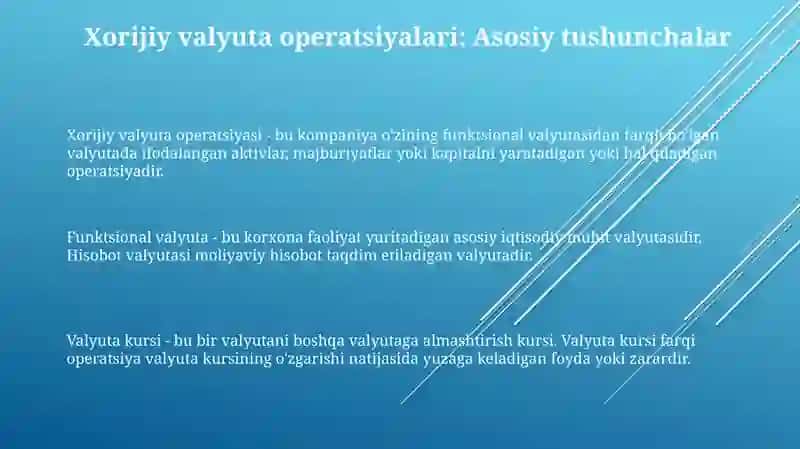 Xorijiy valyuta operatsiyalari hisobi 3