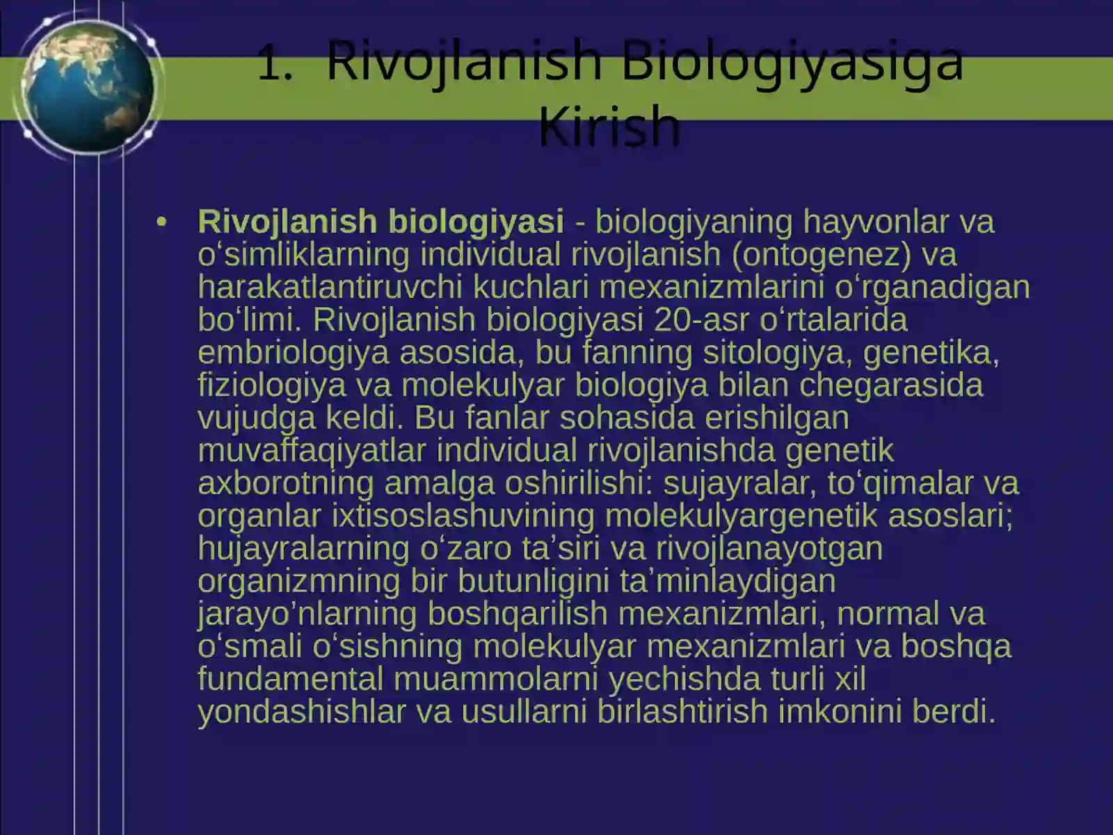 Rivojlanish biologiyasi 3