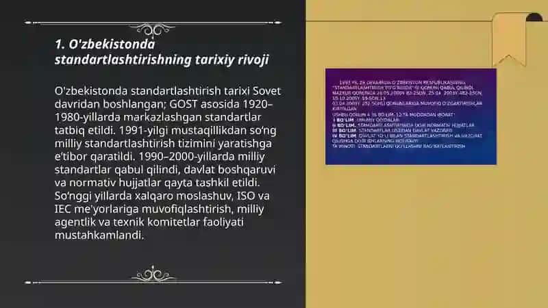 O'zbekistonda standartlashtirish faoliyati va tashkiliy tuzulmasi 3