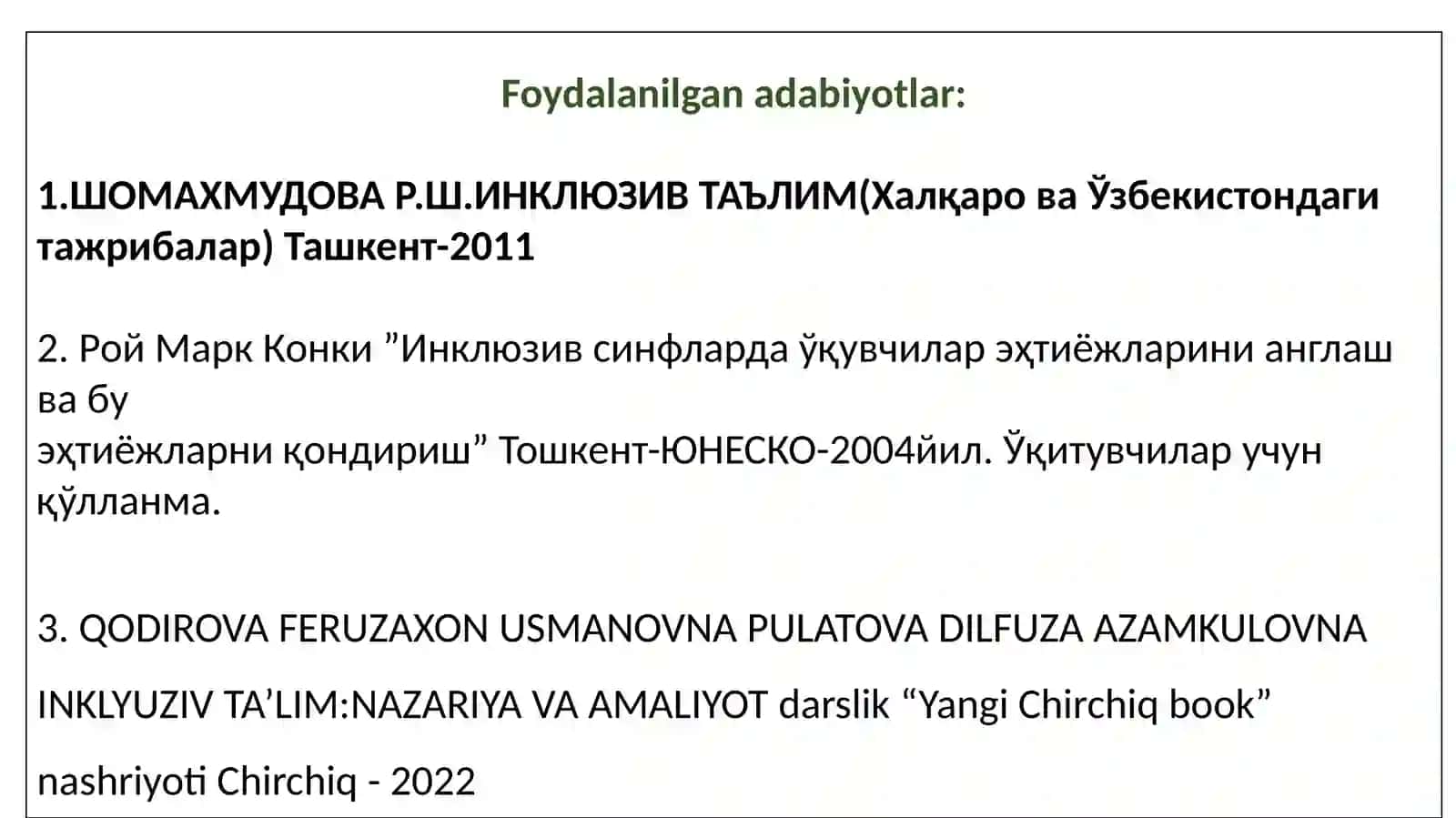 Sensor kamchiliklarga ega bo‘lgan bolalar uchun inklyuziv ta’lim strategiyalari va ularni amalga oshirish shart-sharoitlari 3