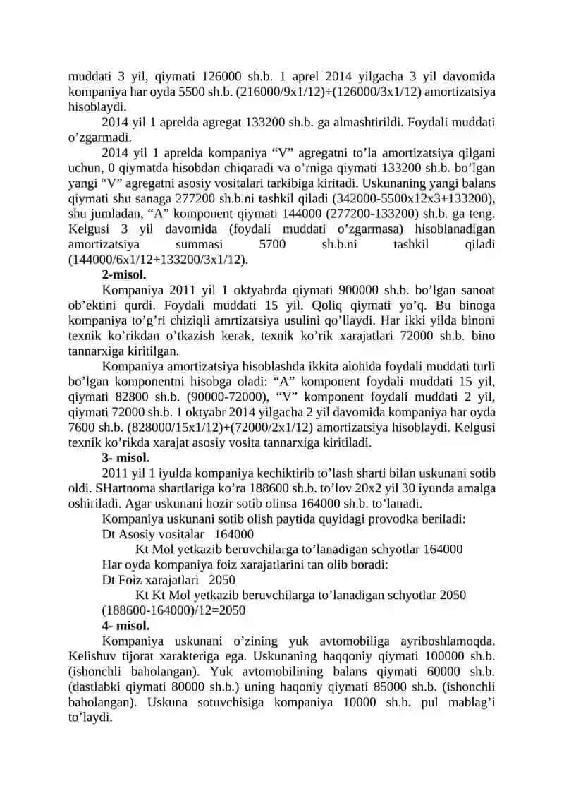 MAVZU. NOMOLIYAVIY AKTIVLARNI HISOBGA OLUVCHI STANDARTLARINING TAVSIFI (AMALIY MASHG`ULOT) 3