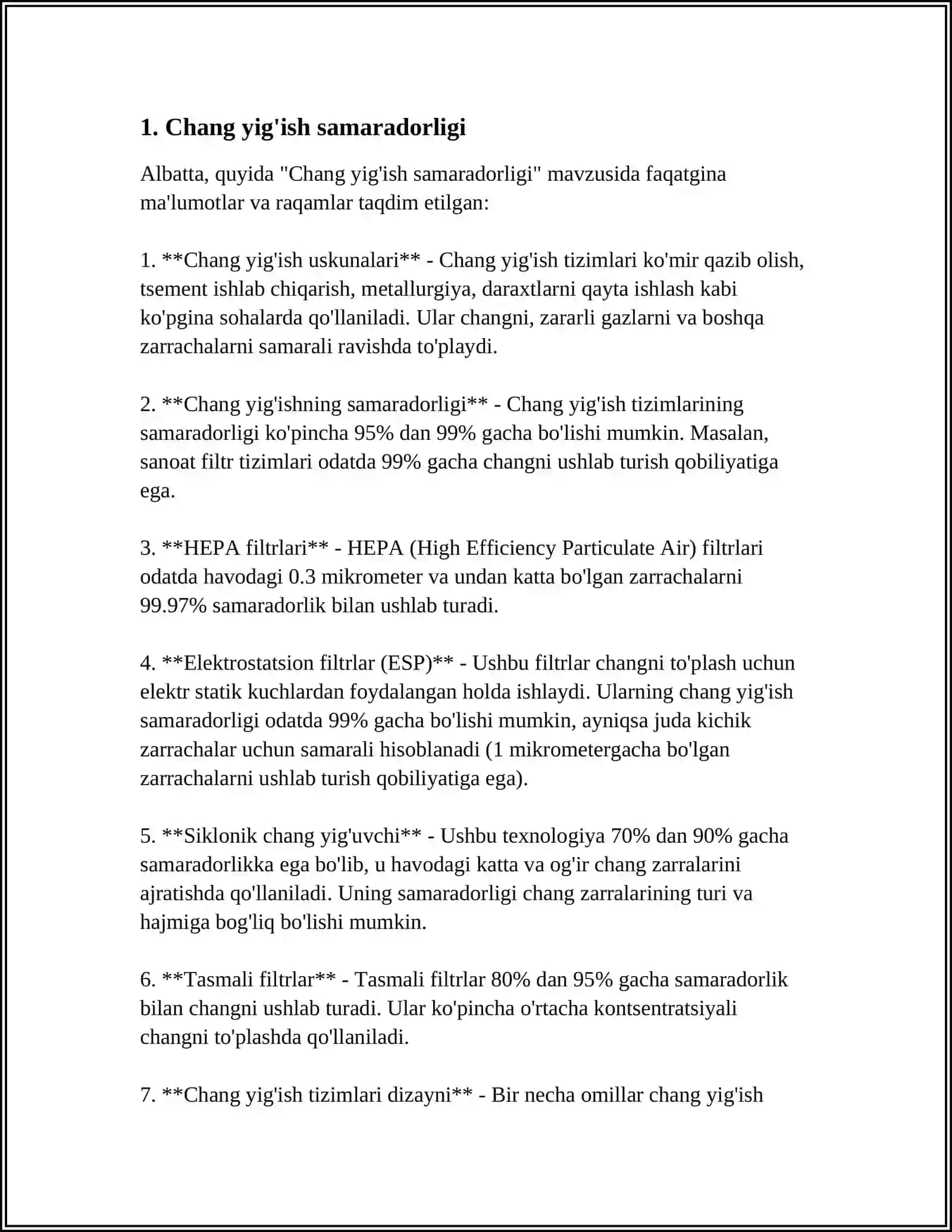 HAVO TOZALAYDIGAN QURILMALARGA QUYILADIGAN ASOSIY TALABLAR 3
