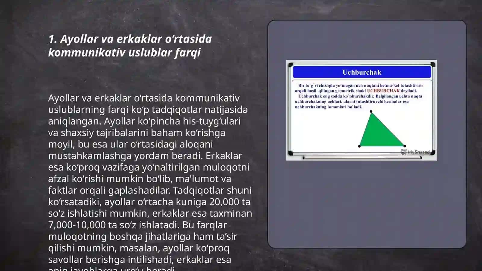 Ayol va erkak komunikativ sohadagi gendr farqlar 3