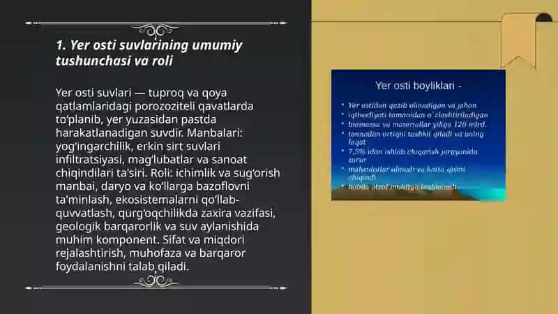 Yer osti suvlarining rejm-balns 3