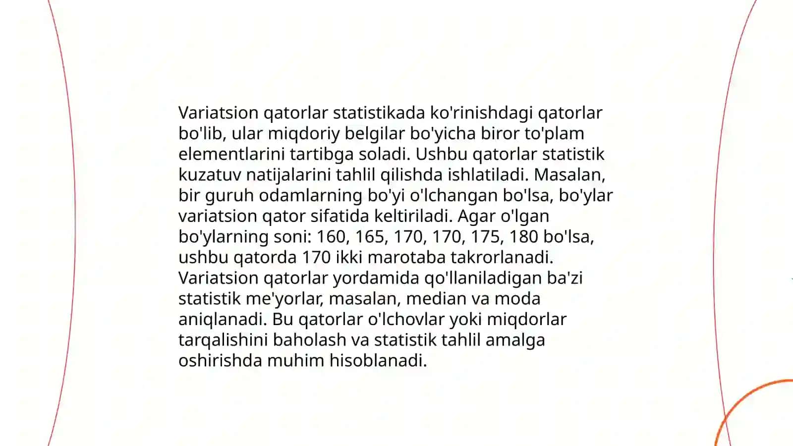 Variatsion qatorlar ishlab chiqish 3