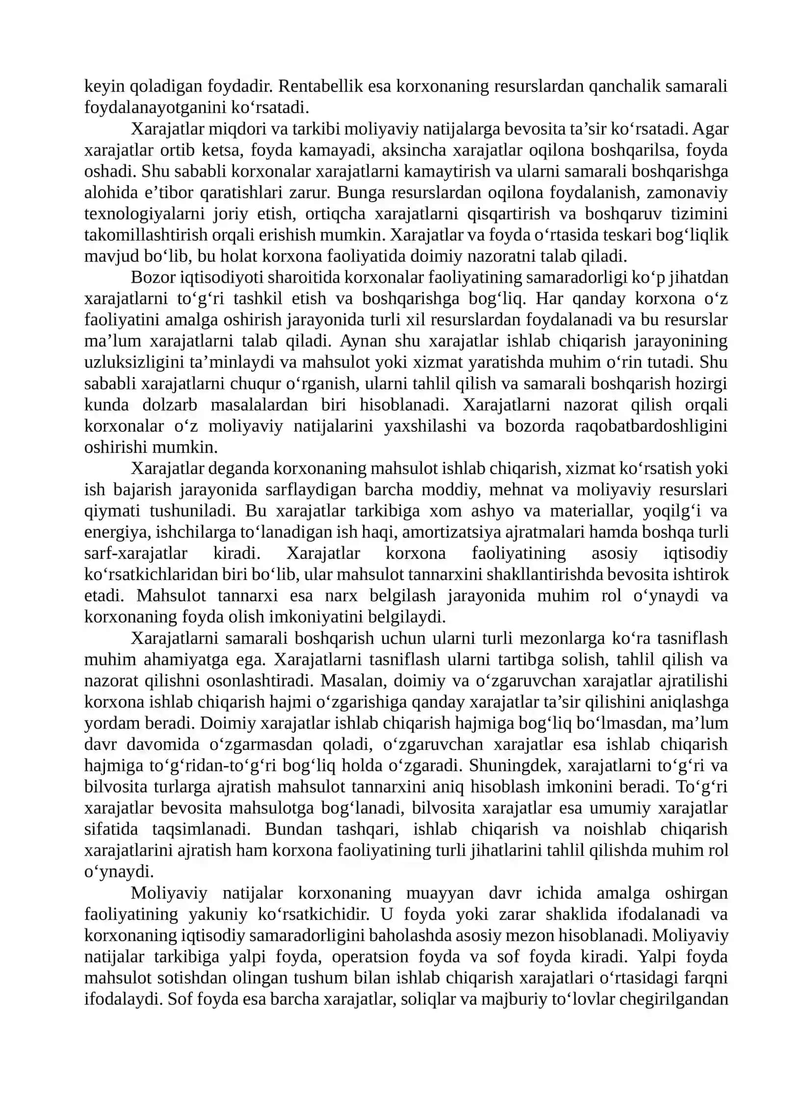 Xarajatlarni tasniflash va moliyaviy natijalarga ta’siri 3