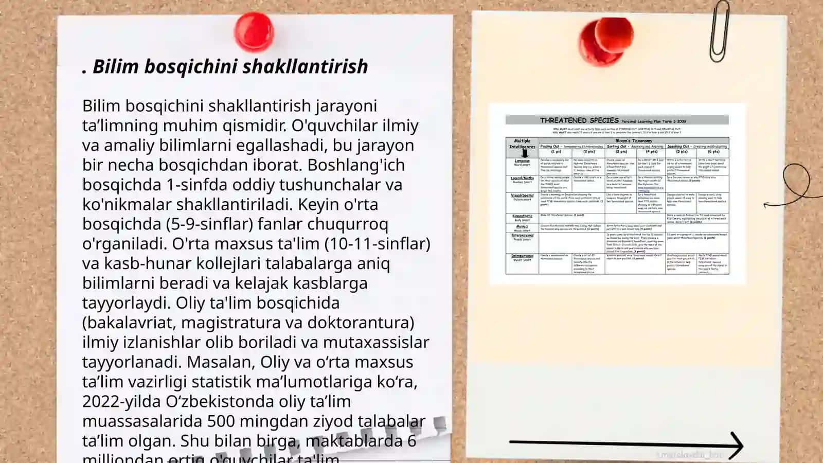 Tarbiya fani darslarini rejalashtirishda Blum taksanomiyasining o‘rni 3