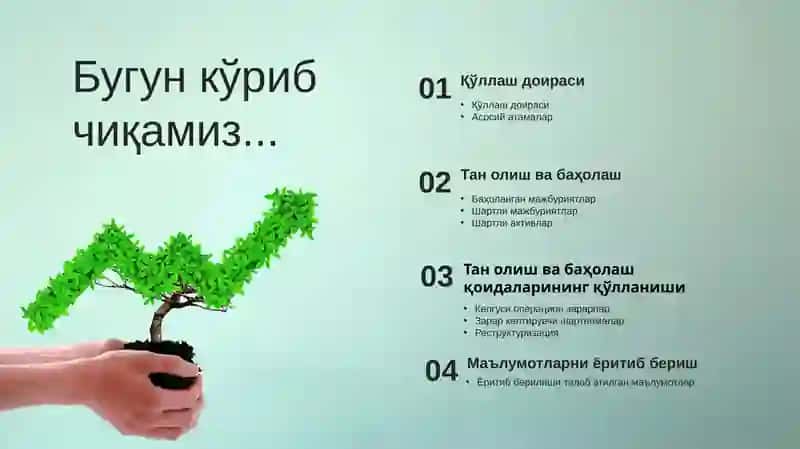 Баҳоланган Мажбуриятлар, Шартли Мажбуриятлар, Шартли Активлар. 3