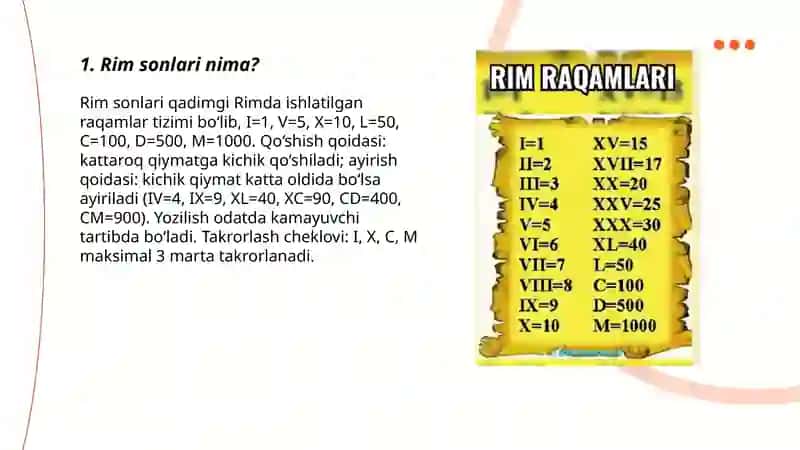 Rim sonlari 3