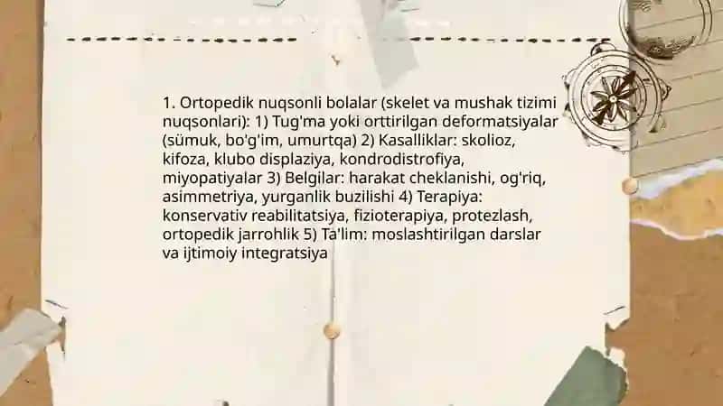 Mujassam nuqsonli bolalar turlari 3