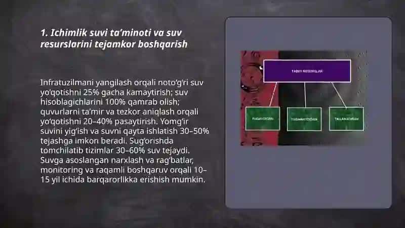 Iqlim oʻzgarishlari oqibatlariga moslashish va tabiiy resurslardan oqilona foydalanish yoʻllari 3