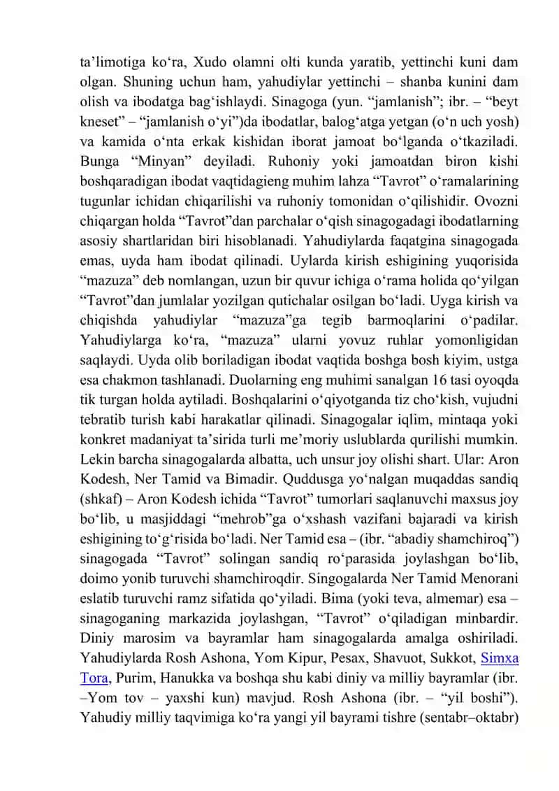 YAHUDIYLIK TALIMOTI ANANA VA MAROSIMLARI 3